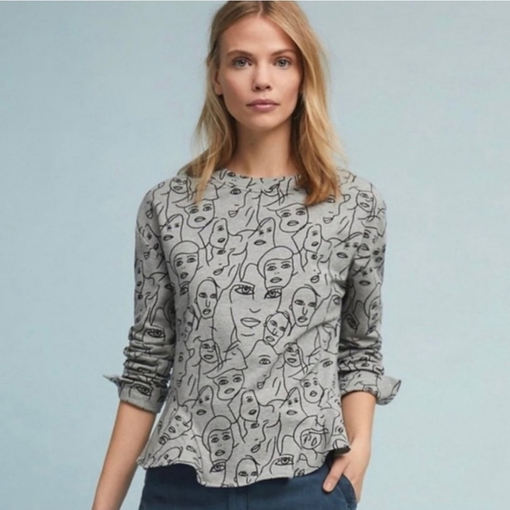 Anthropologie XS grey sweatshirt